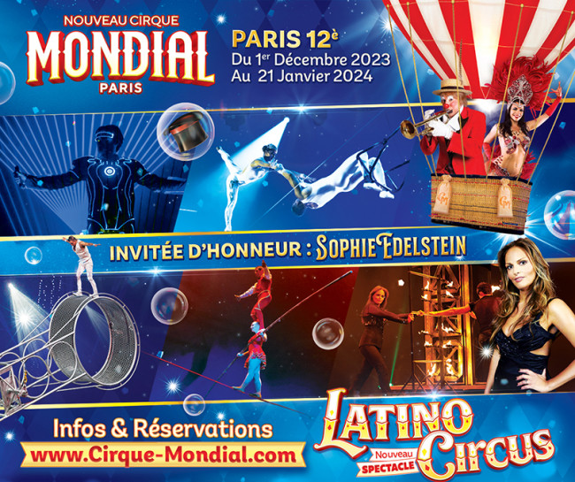 Retrouvez notre nouveau spectacle Latino Circus, avec Sophie Edelstein en tant qu'invité d'honneur !